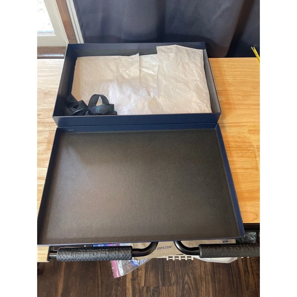 Ralph Lauren Navy Blue Gold‎ Foil Logo Large Gift Box Storage 17.5x11.5x3.25